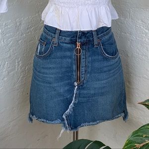Rag & Bone rose gold pull ring skirt in Otto